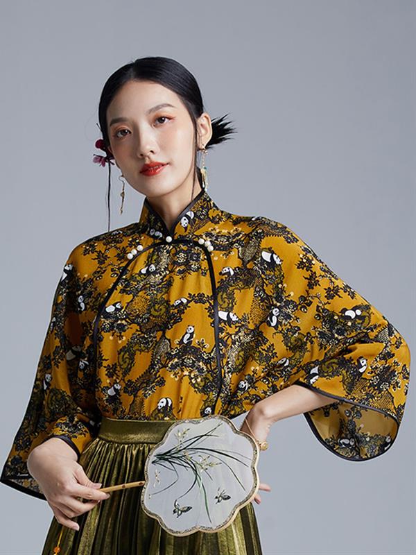 Summer Vintage Silk Qipao cheongsam Traditional tang clothing Jacket Women Wear