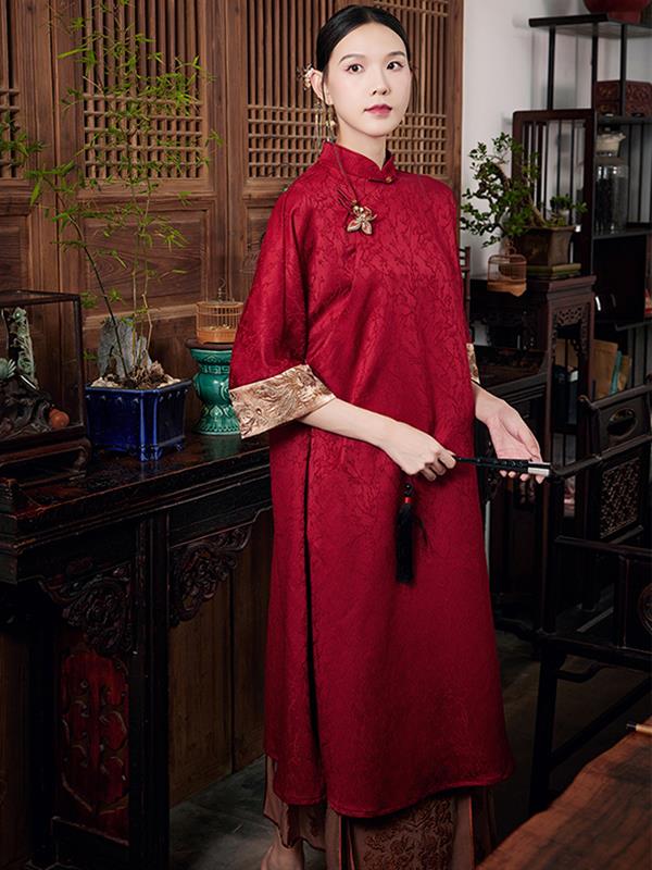 Embroidered Vintage Qipao cheongsam Dress Women Wear