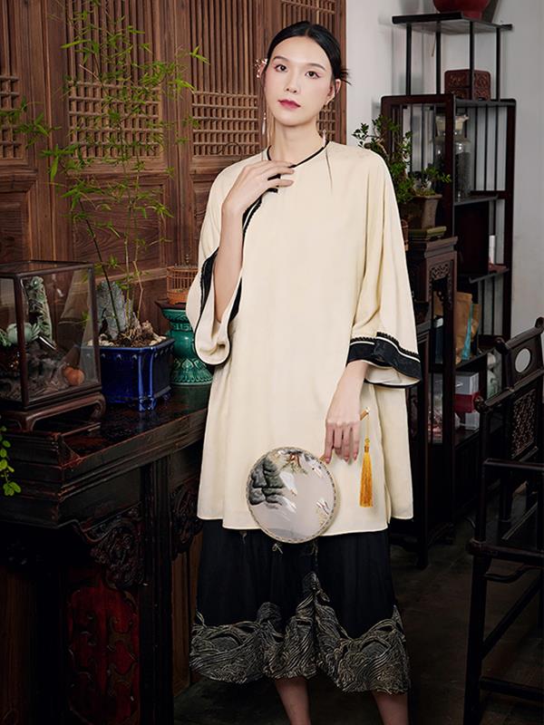 Jacquard satin Super-sleeves Vintage Tradition Traditional tang clothing Jacket Women Wear