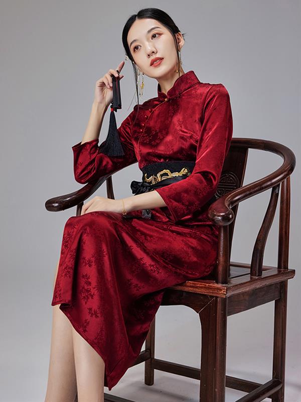 Vintage Qipao cheongsam Dress Women Wear