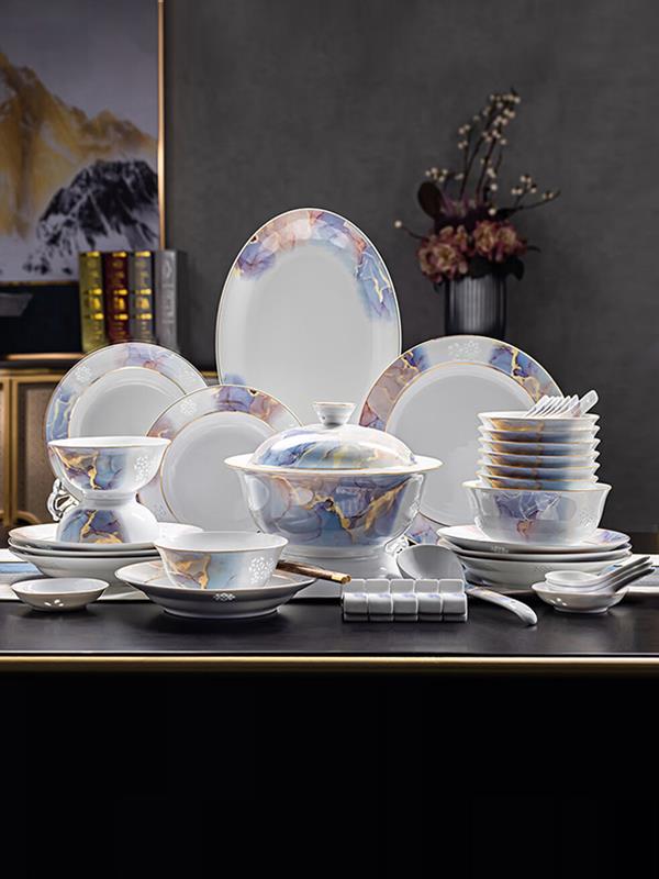 Jingdezhen Bowl dish cutlery set 65pieces Kitchen Utensils