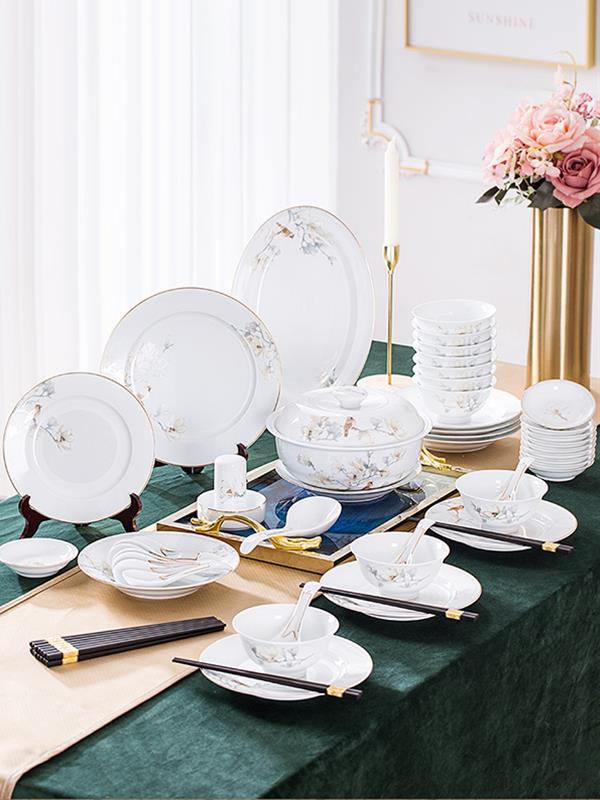 Jingdezhen Ceramic Dinnerware set 56pieces Kitchen Utensils