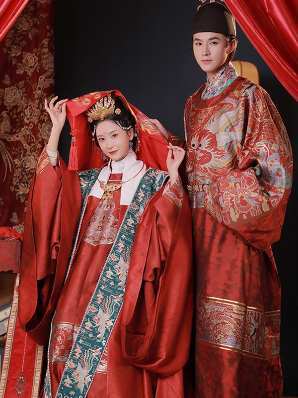 Ming-dynasty Embroidery Hanfu Wedding clothes Hanfu Wedding