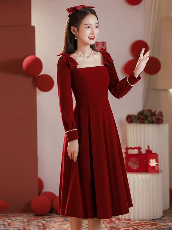 Bride Dress Summer Red Qipao Wedding