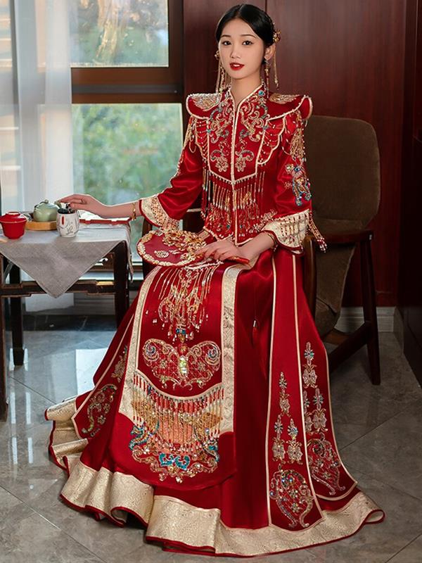 Xiuhe clothing Bride Marry Tradition Xiuhe Wedding