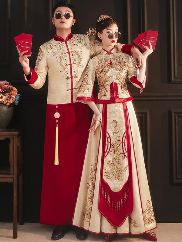 Xiuhe clothing Couple Bride Marry Tradition Xiuhe Wedding