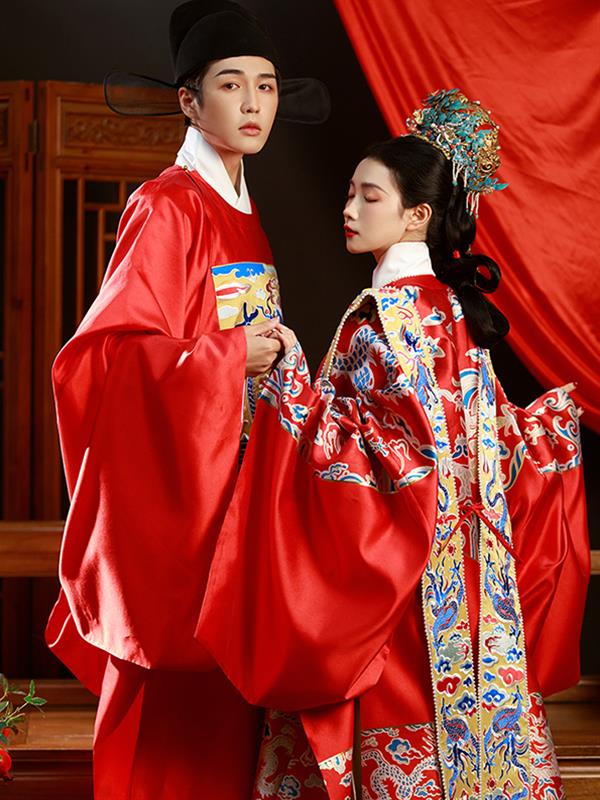 Ming-dynasty Round neck Hanfu Wedding clothes Hanfu Wedding