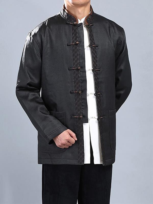 Gauze Men Traditional tang clothing Jacket Embroidery Shirt Men Wear