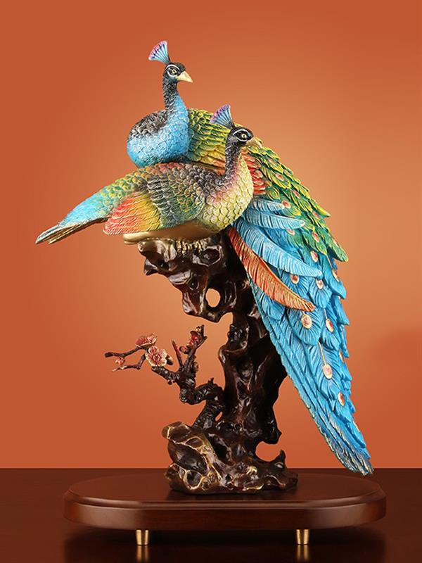 Peacock ornaments Craft gift Marry Figurines