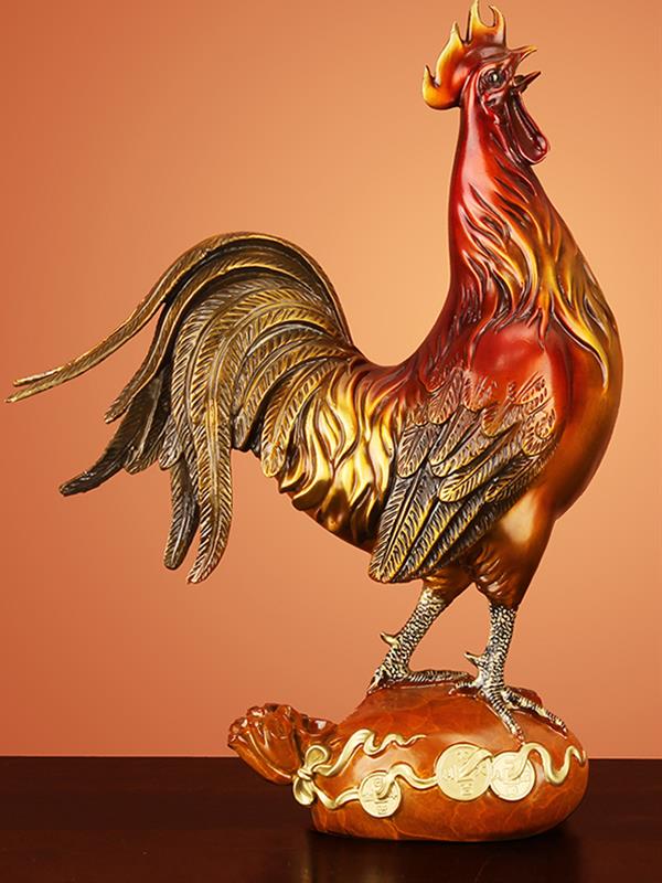 Pure copper Rooster ornaments Figurines