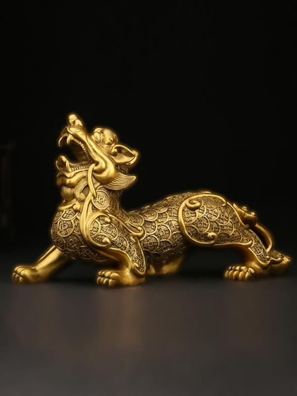 Pure copper PiXiu Craft ornaments Office decoration Figurines