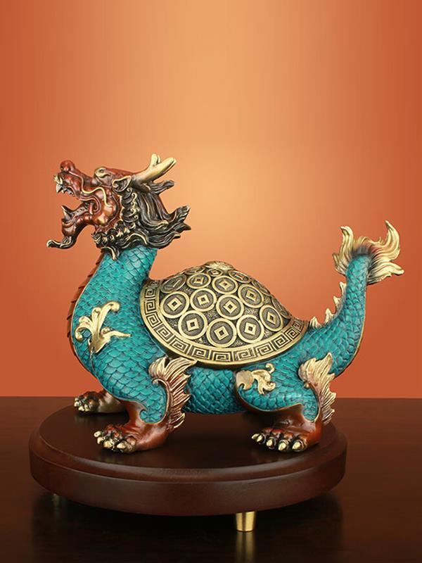 Turtle ornaments Pure copper Craft gift Figurines