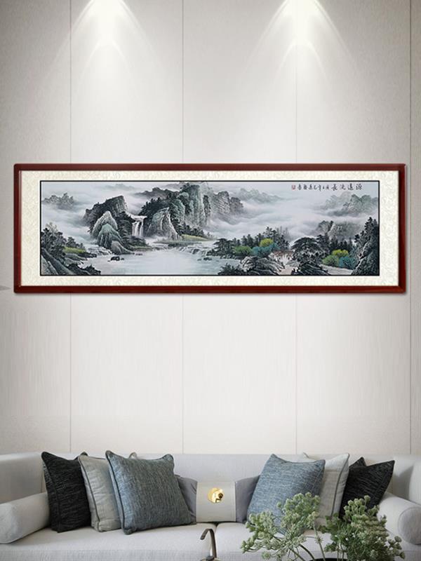 Hand-painted Chinese painting ink wash brush 216*66 Landscape Paintings