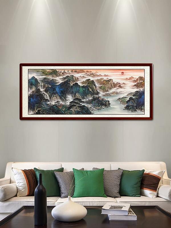 Hand-painted Chinese painting Landscape Office decoration ink wash brush 165*85 Landscape Paintings