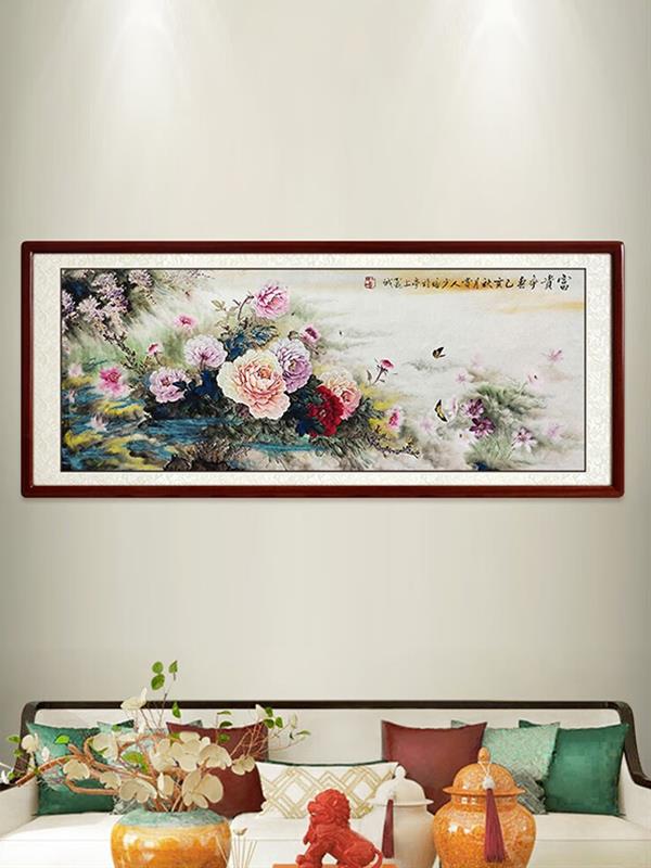 Hand-painted Chinese painting Office decoration ink wash brush 165*85 Flower & Bird Animal Paintings