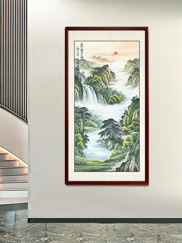 Hand-painted Chinese painting Landscape Living room decorative ink wash brush 65*125 Landscape Paintings