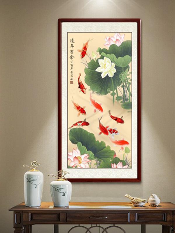 Hand-painted Chinese painting Lotus flower ink wash brush Flower & Bird Animal Paintings