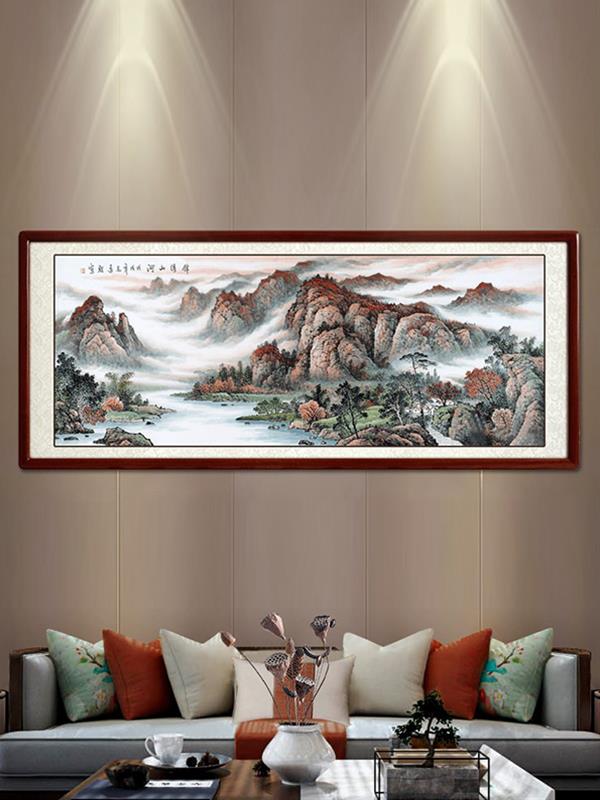 Hand-painted Chinese painting Landscape Living room decorative ink wash brush 218*88 Landscape Paintings