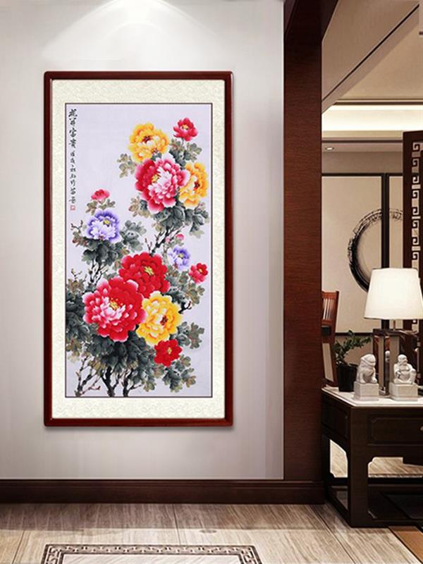 Hand-painted Chinese painting ink wash brush 85*165 Flower & Bird Animal Paintings