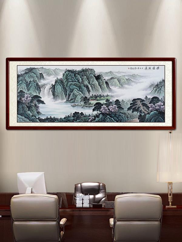 Hand-painted Chinese painting Landscape Office decoration ink wash brush 218*88 Landscape Paintings