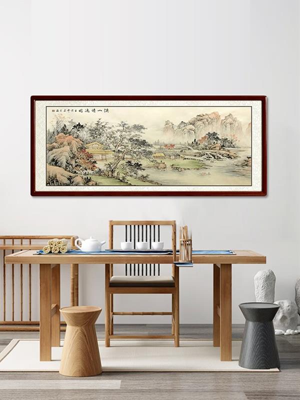 Hand-painted Chinese painting Landscape ink wash brush 218*88 Landscape Paintings