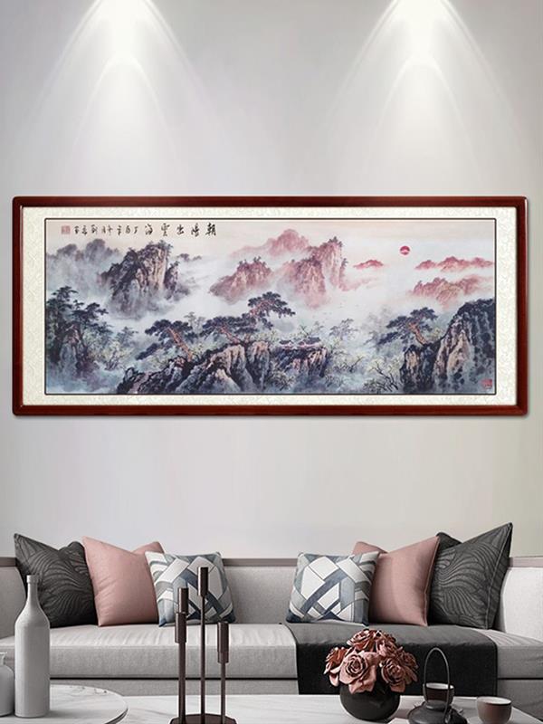 Hand-painted Chinese painting Landscape Living room decorative ink wash brush 218*88 Landscape Paintings