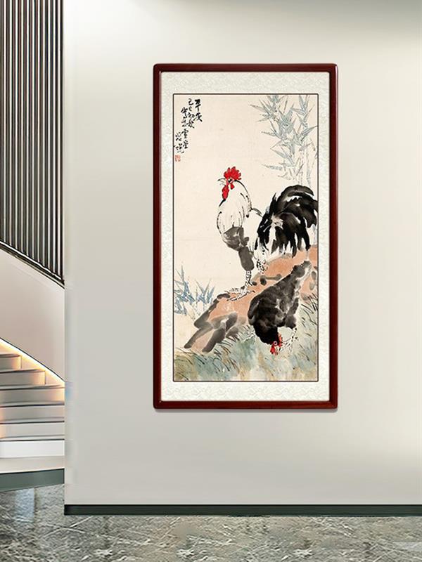 Hand-painted Chinese painting ink wash brush Office decoration 65*125 Flower & Bird Animal Paintings