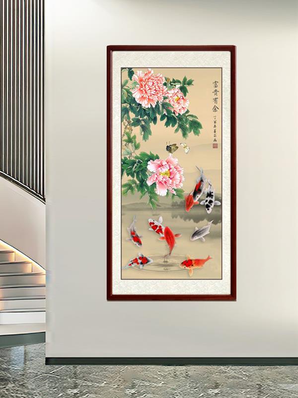 Hand-painted Chinese painting Rich peony 65*125 Flower & Bird Animal Paintings