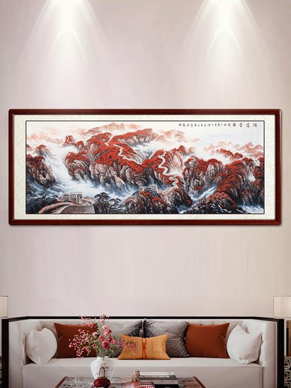 Hand-painted Chinese painting Good luck Landscape Office decoration 218*88 Landscape Paintings