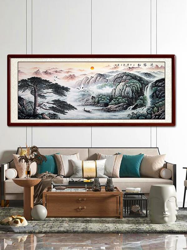 Hand-painted Chinese painting Landscape Office decoration ink wash brush 165*85 Landscape Paintings