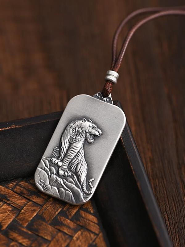 999 fine silver Pendant Fashion Tiger Necklaces