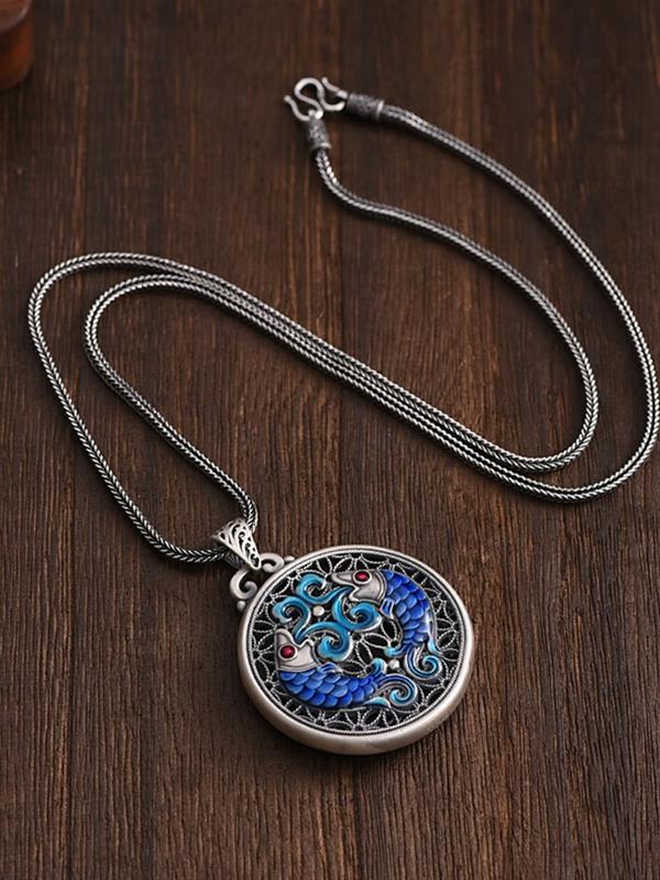 999 fine silver Pendant Vintage Necklace Necklaces