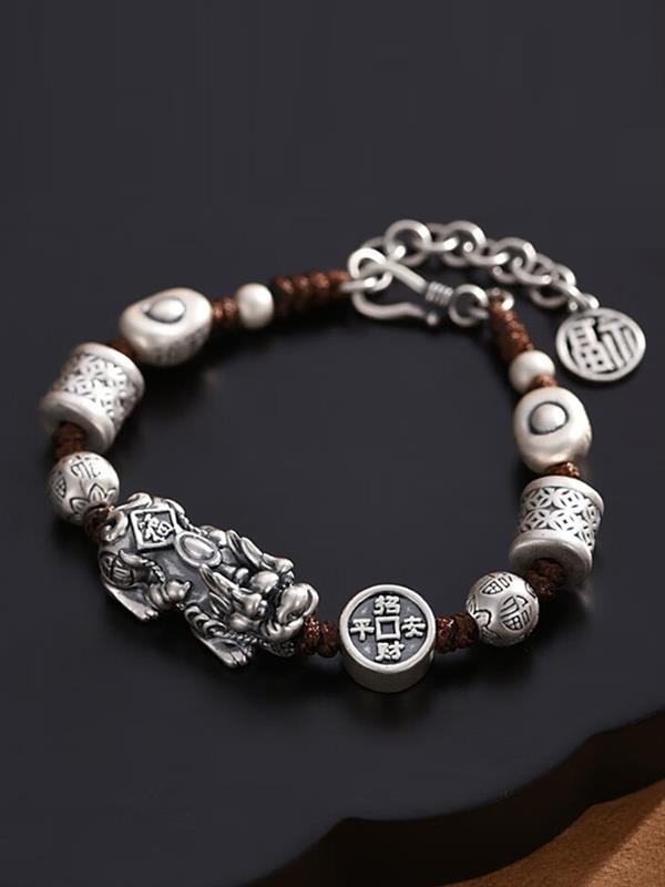 999 fine silver PiXiu Bracelets Vintage Lucky beads Necklaces