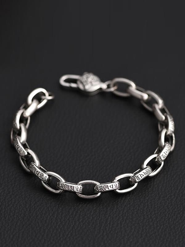 925 fine silver Bracelets Men Vintage Necklaces