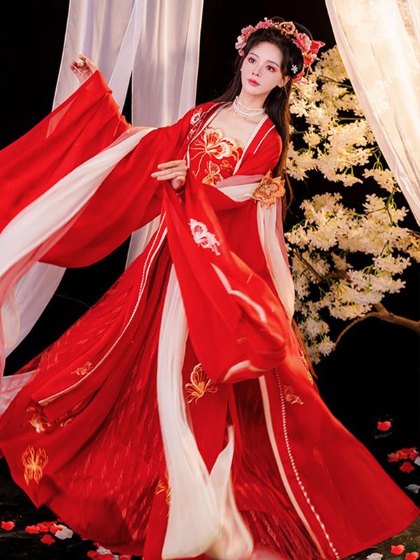 Tang-dynasty Hanfu Fairy Super-sleeves Hanfu