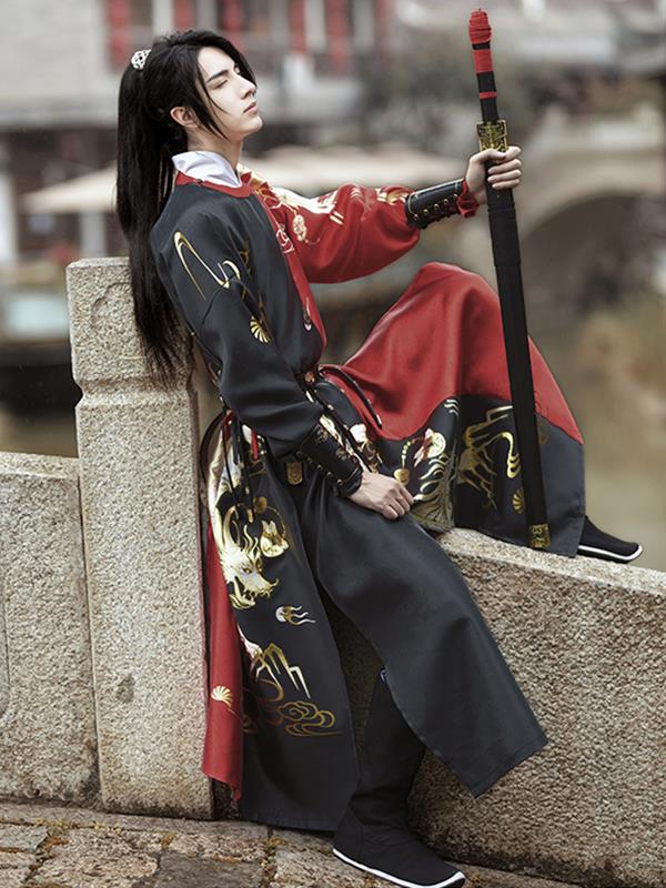 PiXiu Hanfu Men Round neck Hanfu