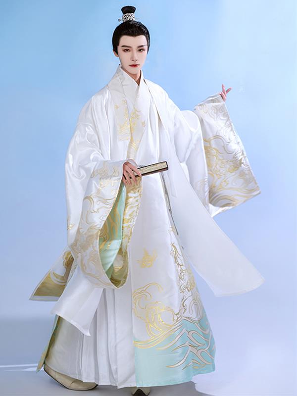 Ming-dynasty Hanfu Men Taoist robe Tradition Hanfu