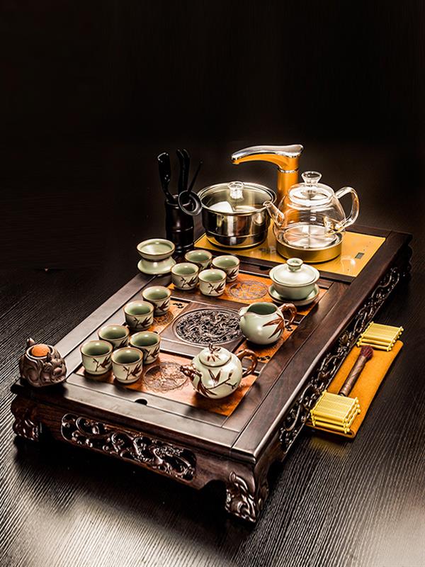 Tea set Teacup Ebony tray Wujin black stone Tea Sets