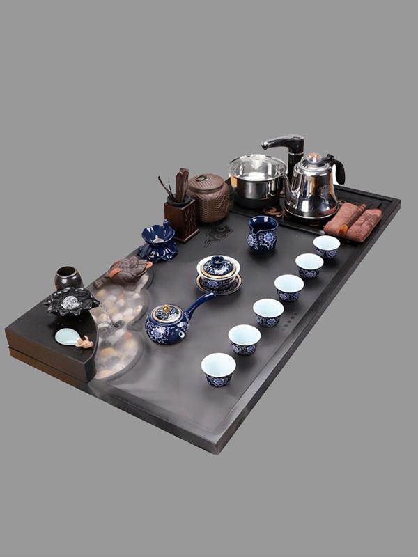 Tea set Wujin black stone tray Simple Tea Sets