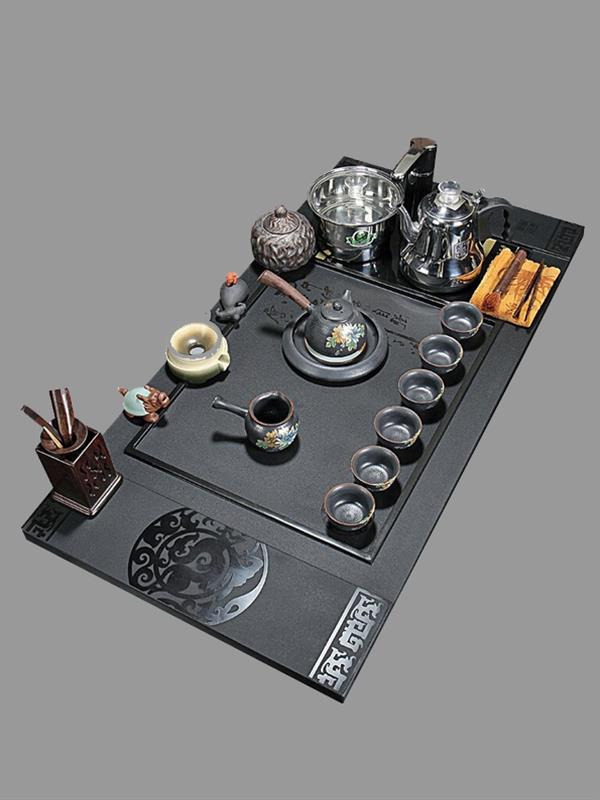 Wujin black stone Tea tray set Simple Tea Sets