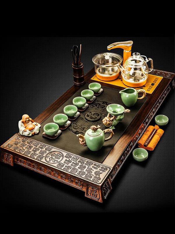 Tea set Induction cooker Wujin black stone tray Ebony Tea Sets