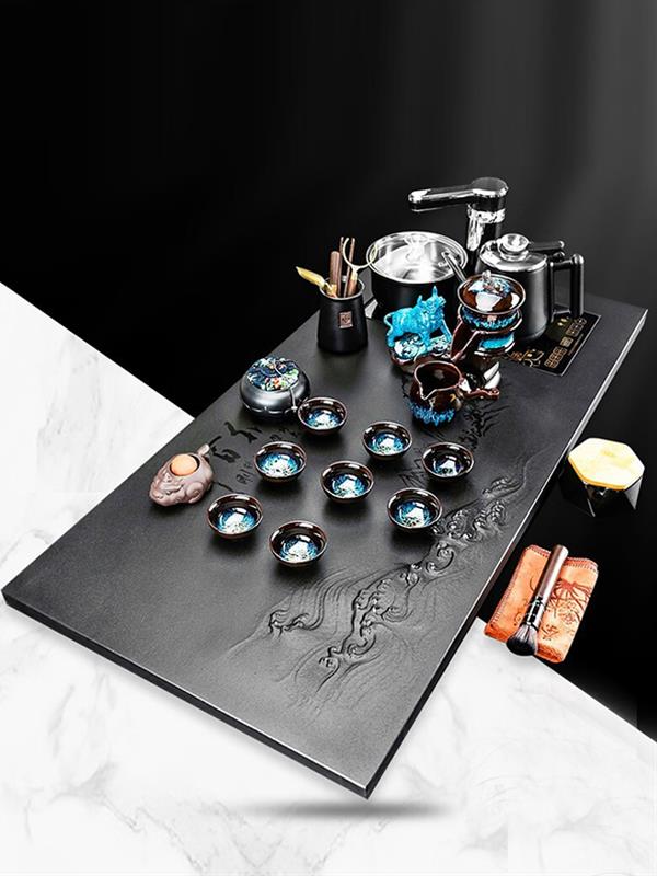 Wujin black stone Tea tray set Jianzhan cup Tea Sets