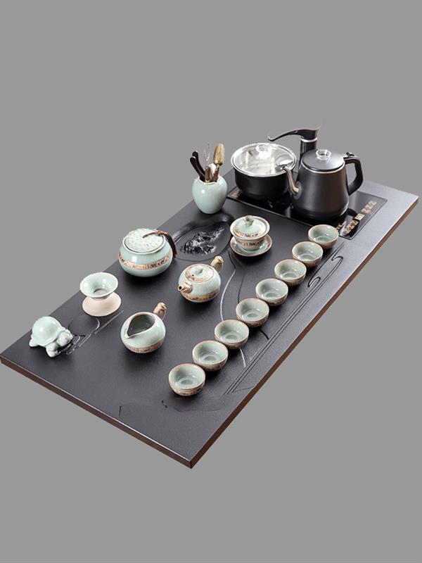 Tea set Wujin black stone tray Tea Sets