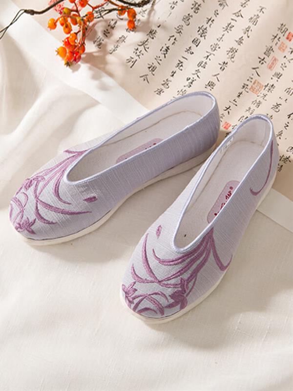 Women shoes Handmade layered sole cloth Embroidered Women Shoes