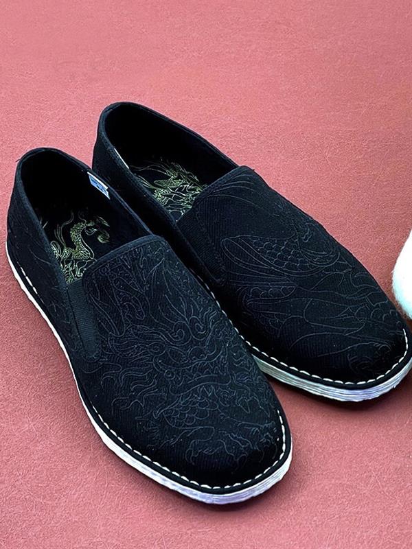 Handmade layered sole cloth shoes Embroidered Casual Men Shoes