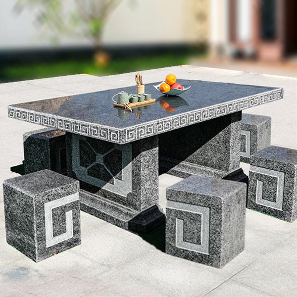 Stone table stool Garden Craft ornaments Granite Garden