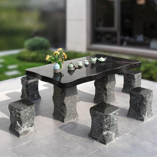 Stone table stool Garden Villa Simple Craft ornaments Granite Garden