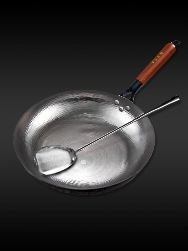 Zhangqiu Titanium pot Handmade Non-coated non-stick pan Kitchen Utensils