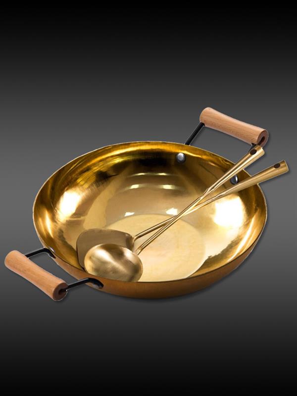 Zhangqiu Copper pot Handmade Non-coated non-stick pan Kitchen Utensils