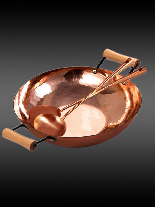 Zhangqiu Copper pot Handmade Non-coated non-stick pan Kitchen Utensils